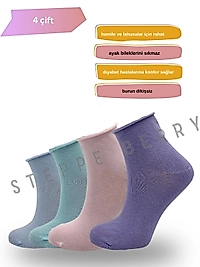 4'lü Yeni Sezon Kadın Soket / Şeker Çorabı