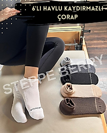 6'lı Kadın Pilates Yoga Çorabı